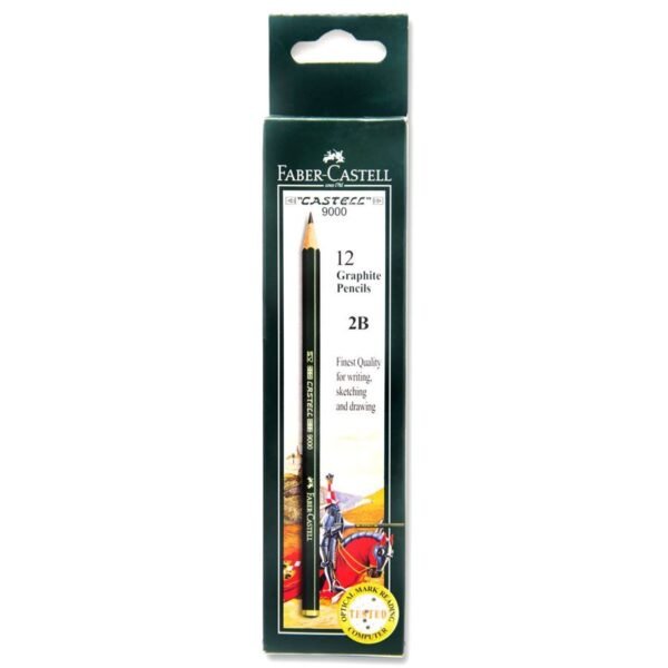 faber castell 9000 graphite pencil 2b pack of 12 pcs