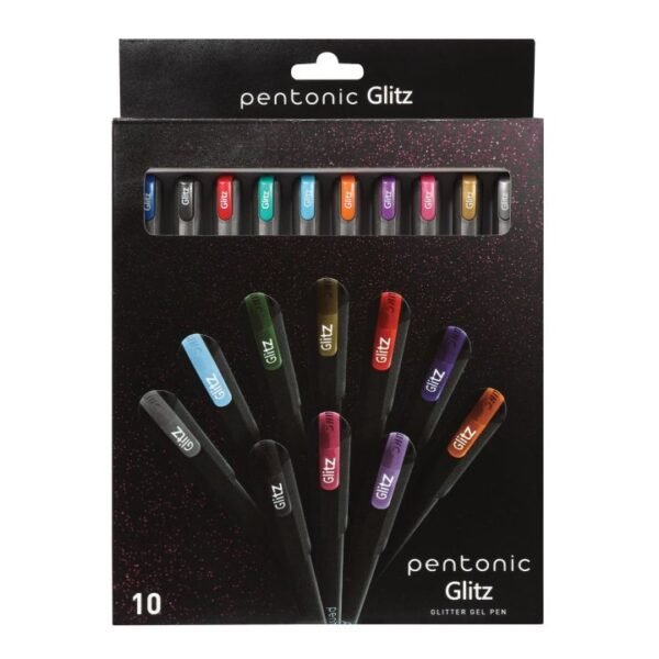 pentonic glitz glitter gel pen 1o pcs set