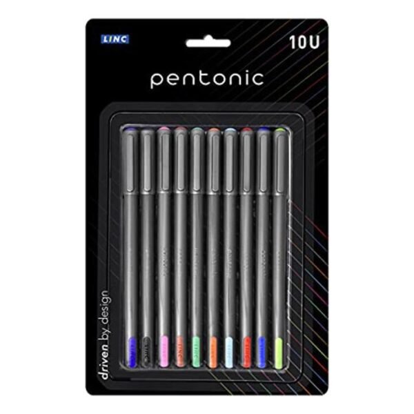 linc pentonic 10 color smooth ball pen set