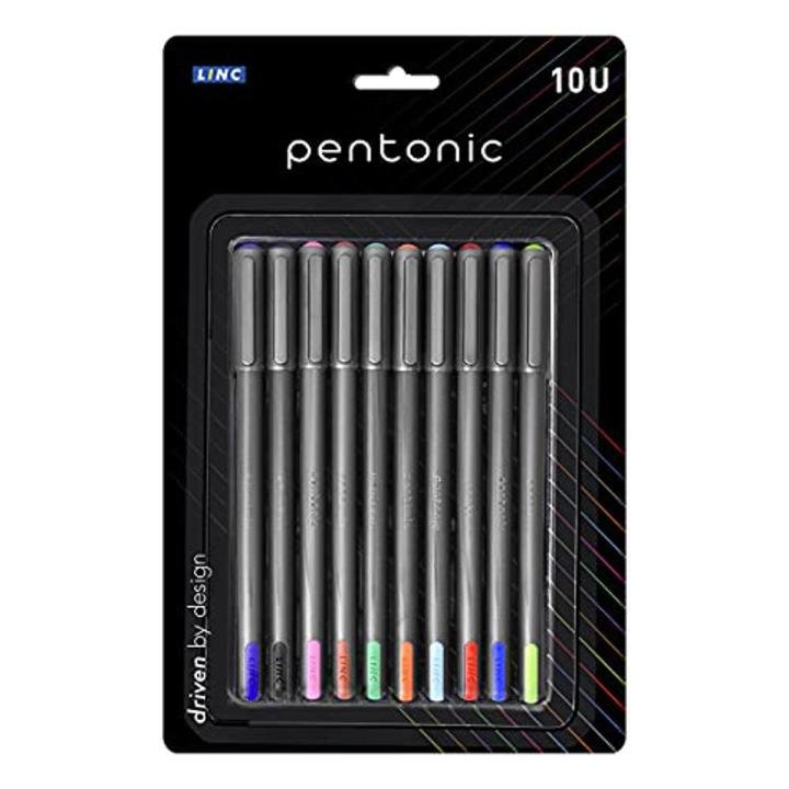 linc pentonic 10 color smooth ball pen set