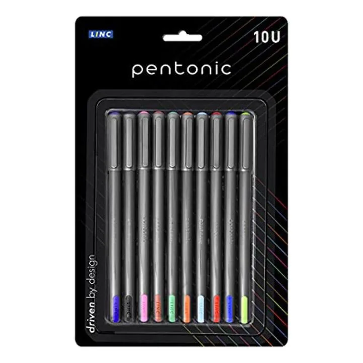 linc pentonic 10 color smooth ball pen set