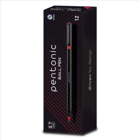 linc pentonic ball pen 0.7mm black/blue/red ink 12pcs