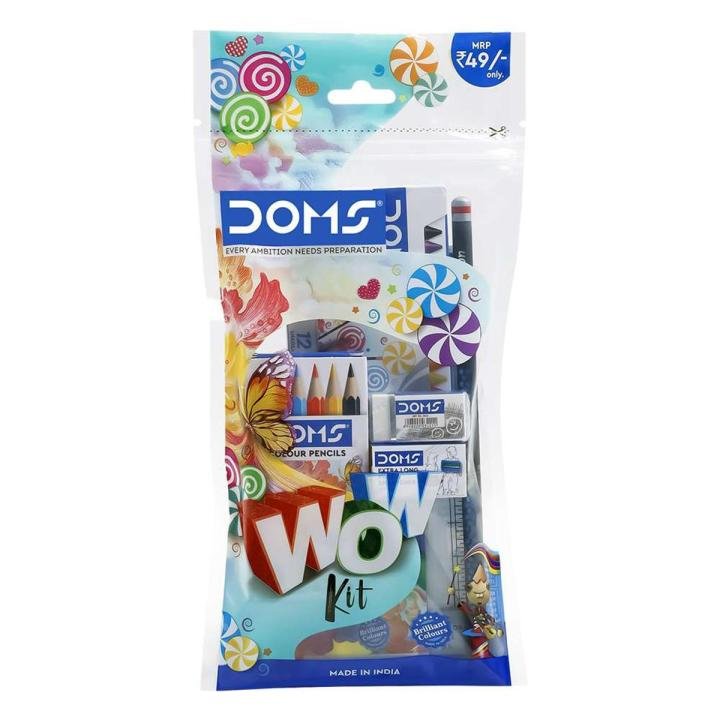 doms wow craft kit | perfect value pack | kit for creative minds | gifting range for kids | combination of 7 stationery items