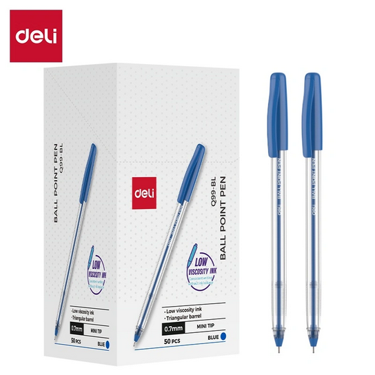 deli eq99 bl ballpen 0.7 blue pack of 10 pcs