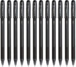 uniball jetstream sx 101 0.7mm roller ball pen black / blue ink, pack of 12