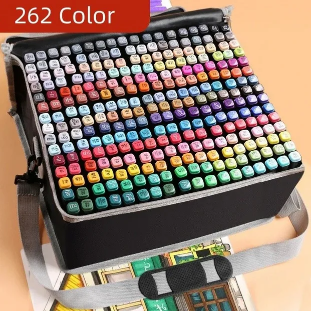 touch dual tip alcohol marker 262 pcs markers for drawing, permanent sketch markers for kids adult coloring, alcohol based markers