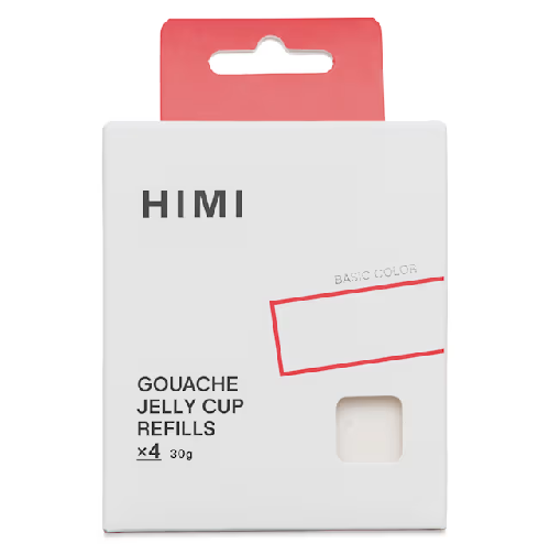 himi jelly gouache paint set of 4, titanium white refills, 30 ml