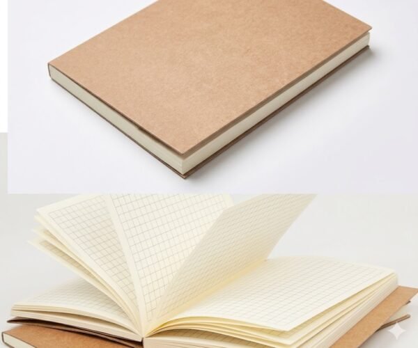 papertree grid notebook a5 size brown cover