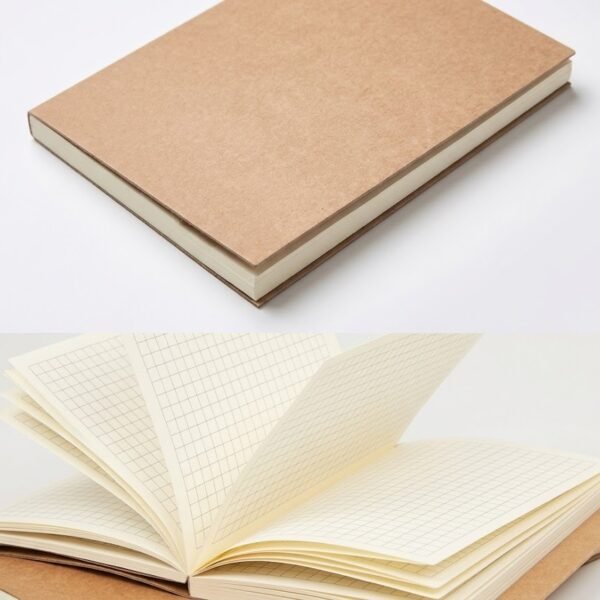 papertree grid notebook a5 size brown cover