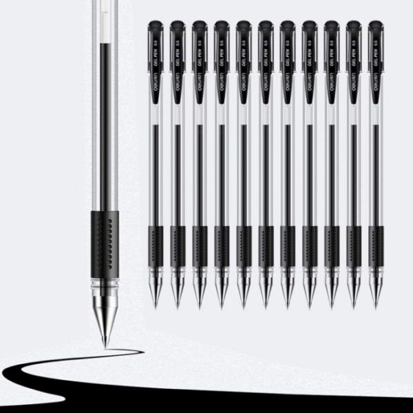 Deli E6600S 0.5mm gel Ink pen black 12pcs