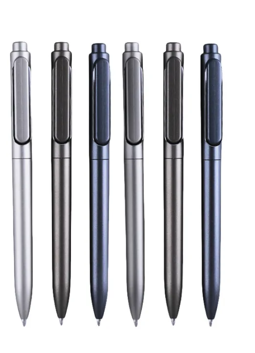 2pcs deli a13 high quality gel pen heavy feel business office press pen bullet student pen refill black ballpoint 0.5mm