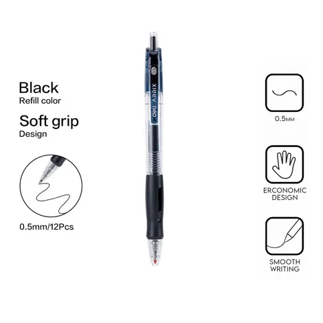Deli EG08-BK arix ultra 0.5mm black Ink gel pen