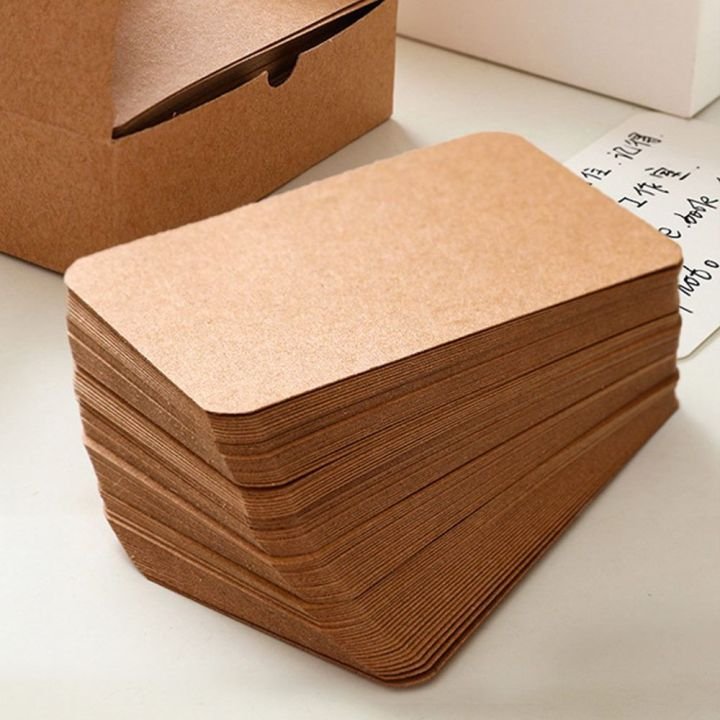 100pcs/box wedding diy kraft paper business cards greeting invitation card blank card message card postcard sketch graffiti