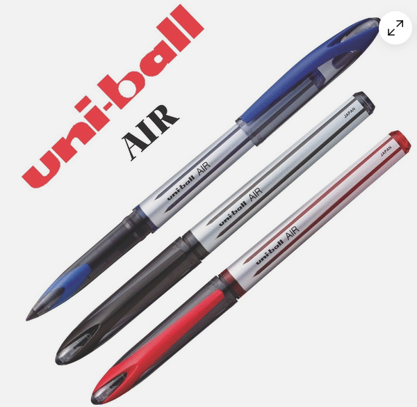 1 pcs uniball air uba 188l liquid ink rollerball pen with a 0.7mm, black/blue