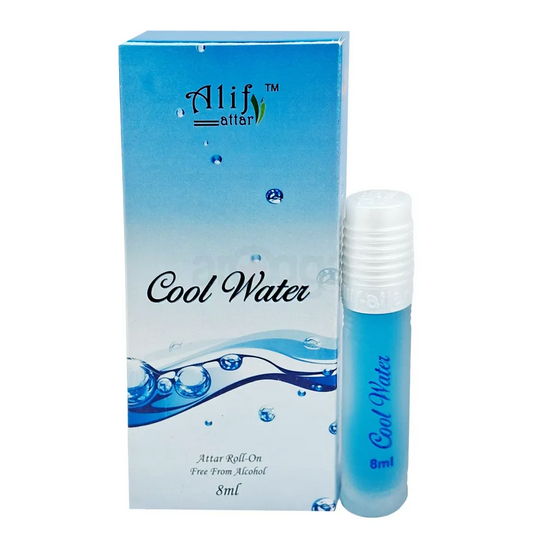 Alif Attar Cool Water roll on non alcoholic perfume 8ml