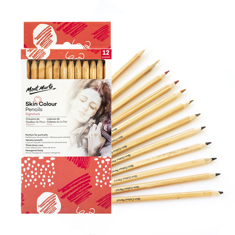mont marte skin color pencils 12 pcs set