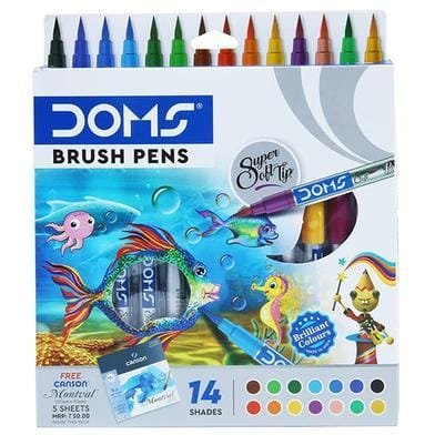doms brush pens colour 14 shade