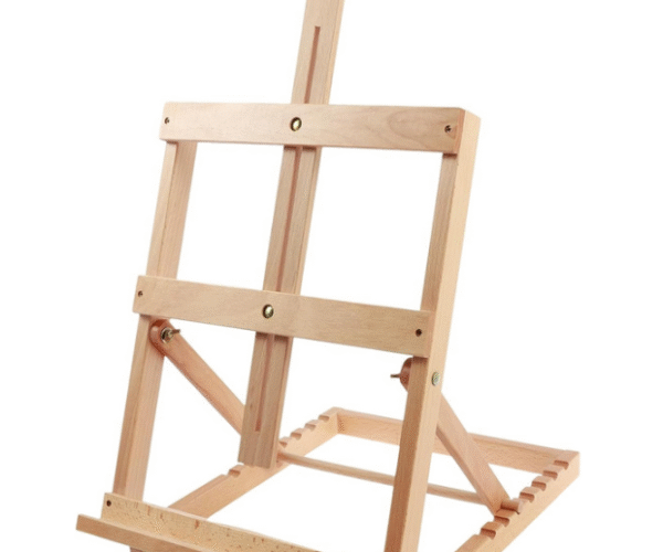 papertree adjustable h frame wood tabletop easel portable desktop painting stand, multi functional art easel for students, beginners, artists, and hobbyists