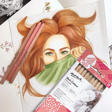Mont Marte Skin tone color Pencil 12pcs