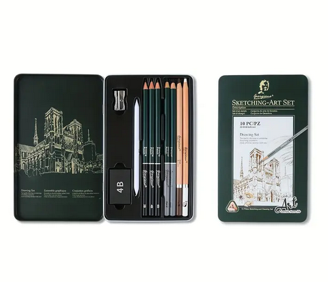 Giorgione Sketching Art Set 10-piece professional art supply kit