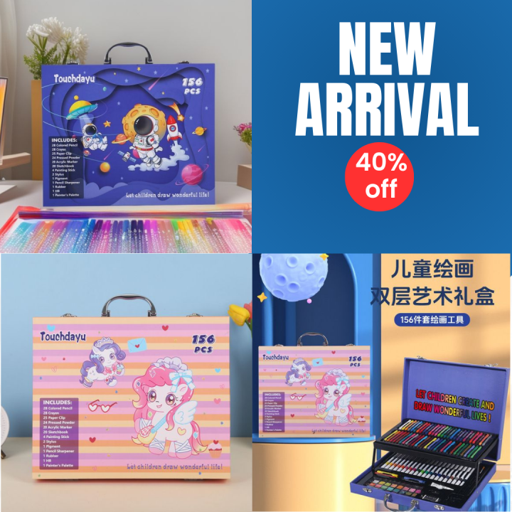 156 Pcs TouchDayu Art Set Drawing Painting set Great Gift for students & Artists