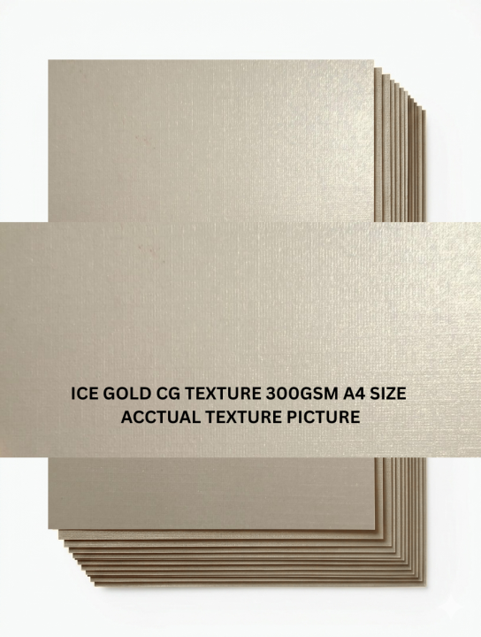 ICE Gold CG Texture 300GSM A4 Paper 10 sheet Pack