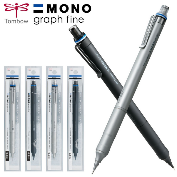 tombow mono graph fine 0.5mm mechanical pencil comfort grip japanese writing stationery for detailed work sketch & draw