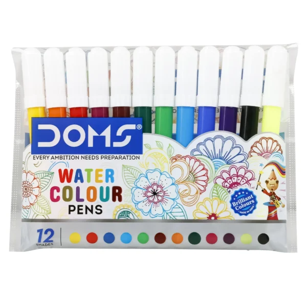 doms water colour pens half size 12shades