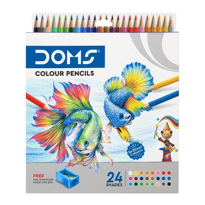 doms 24 color pencils multicolour