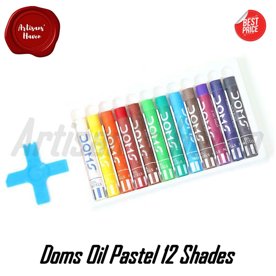 Doms Oil Pastels 12 Color Paper pack