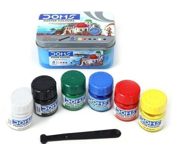 doms poster color 6 shade with metal box