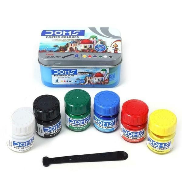 Doms Poster color 6 shade with metal box
