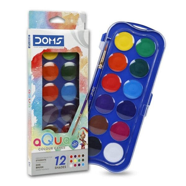 Doms 12 Shades 23mm Water Colour Cake