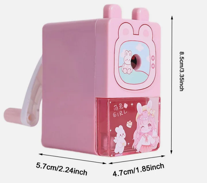 student cartoon pencil sharpener hand cranked automatic pencil sharpener labor saving single hole pencil sharpener stationery