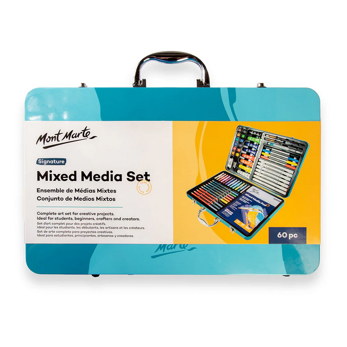Mont Marte Signature Mixed Media Art Set 60 Piece Portable Art Kit
