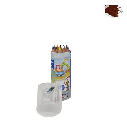 DOMS Colour Pencil Half Size 12 Shades Tin Pack
