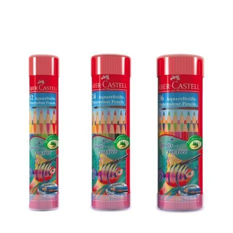 faber castell watercolour pencils set round tin box 12/24/36 pcs