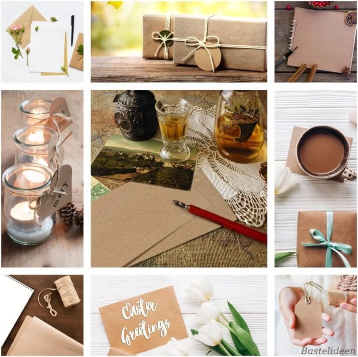 Brown 300gsm Kraft art card 10 sheets A4 size