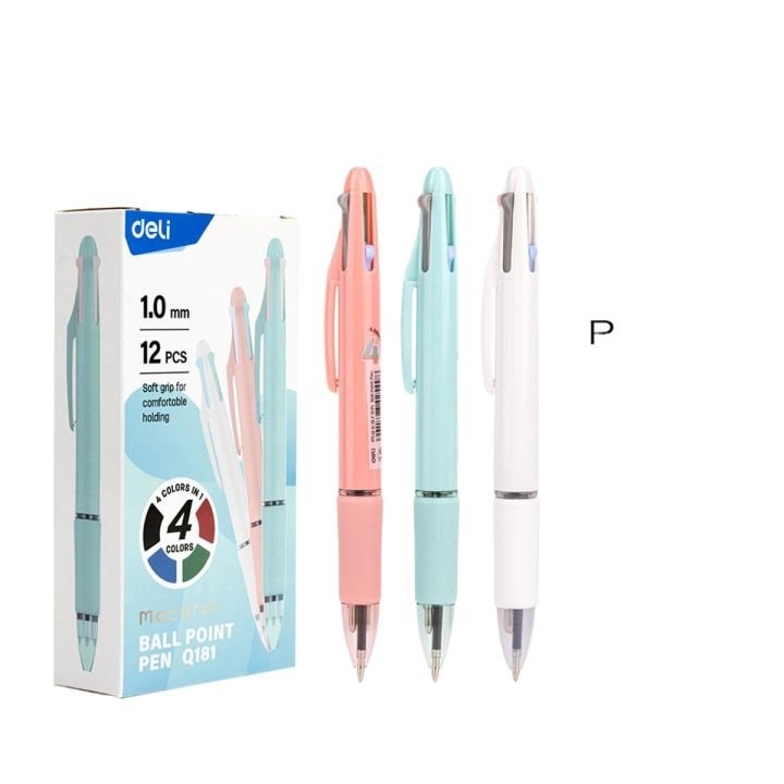 Deli EQ181 four color ballpoint pen 1.0mm- 01 Pcs