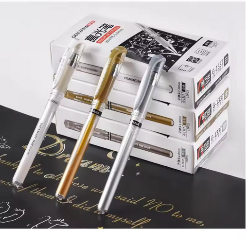 Genvana 1.0mm Highlight Pen Art Manga Drawing Calligraphy Pigment Ink Pen White