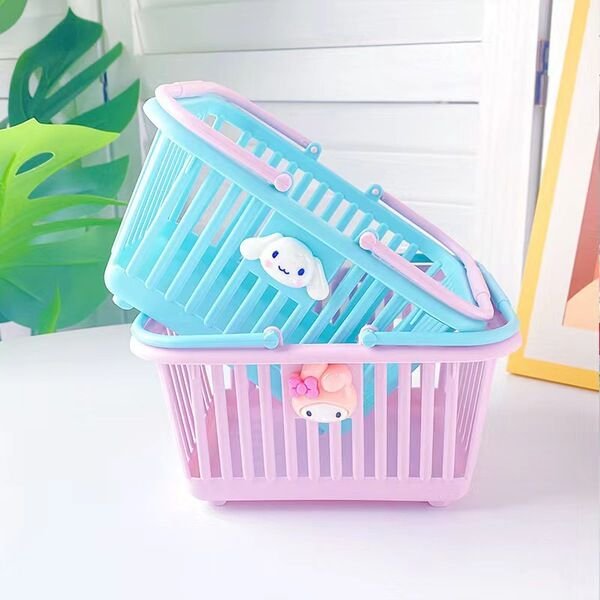 Cute Macaron Color Portable Storage Desktop Storage Basket(Any color)