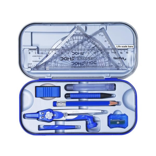 DOMS Engineo Geometry Set 2-in-1 Convertible Leg Joint | Mathematical Drawing Instruments Box