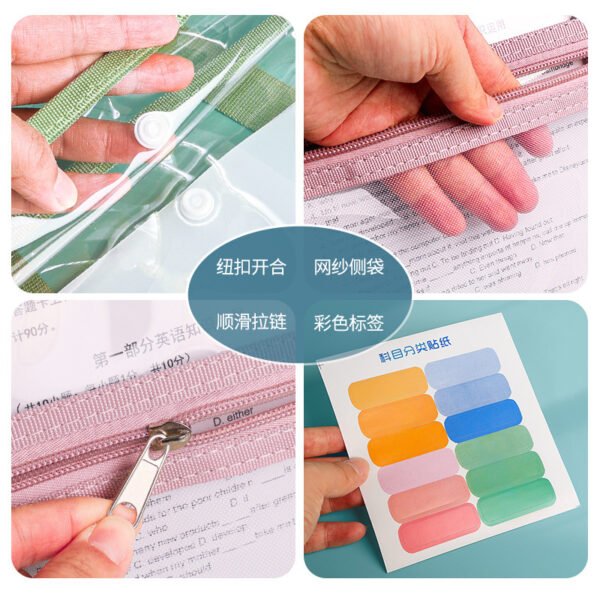 A4 13-Layer Expanding File Folder | Transparent Document Storage Organizer Bag