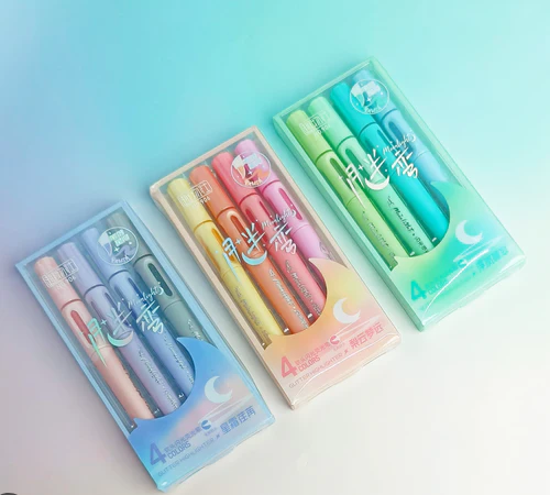 4pcs moonlight glitter brush highlighter set