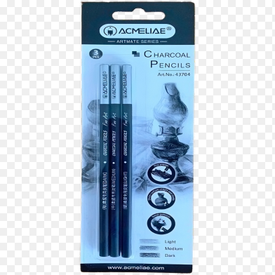 ACMELIAE Professional Charcoal Set of 3 Pcs Soft Medium Hard