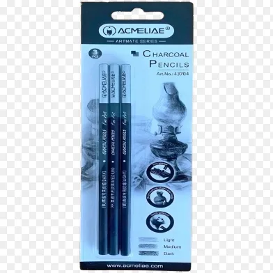 ACMELIAE Professional Charcoal Set of 3 Pcs Soft Medium Hard