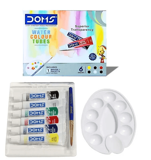 DOMS Water Colour Tube 6 Shades
