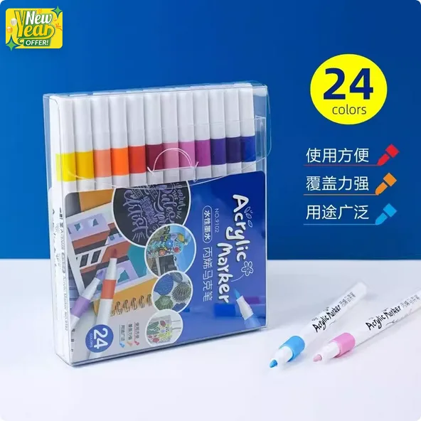 acrylic paint marker pens, acrylic brush pens for rock painting, stone, ceramic, glass, wood, canvas