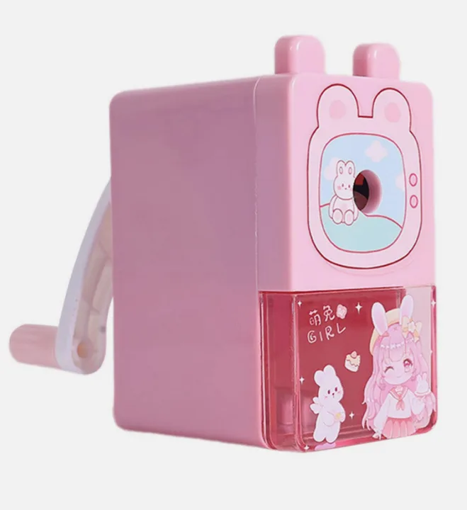 student cartoon pencil sharpener hand cranked automatic pencil sharpener labor saving single hole pencil sharpener stationery