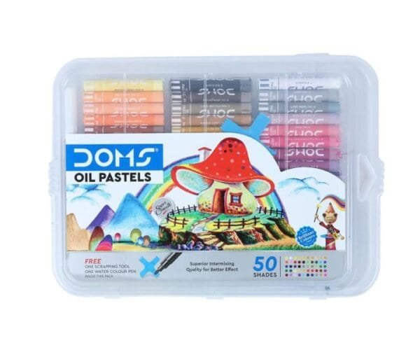 doms oil pastel 50 shades with plastic case new verson